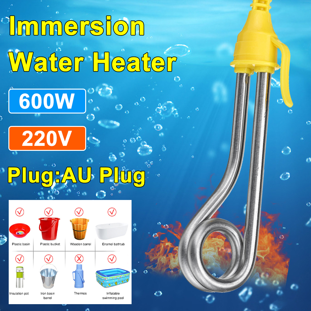 220V 600W Electric Heater Boiler Immersion Water Heater Bathroom Powerful Pool 24