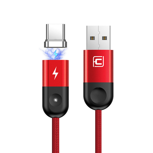 

CAFELE Type-C LED Magnetic Braided Fast Charging Data Cable 1m For Oneplus 5t Xiaomi 6 Mi A1 S9 S9