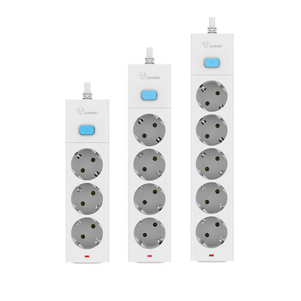 

Bull 16A 3680W 3/4/5 Way AC Universal Outlets Plug Home Socket EU Plug Power Strip Overload Protection Extension Cord