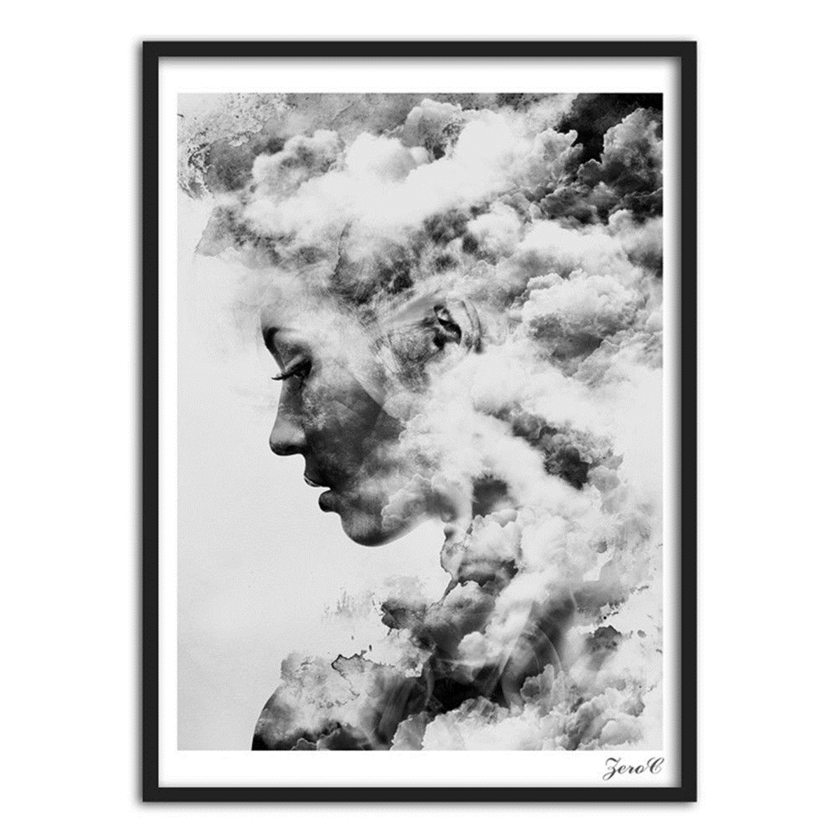 

Modern Girl Portrait Smoky Canvas Art Poster Painting Wall Picture Home Decorations
