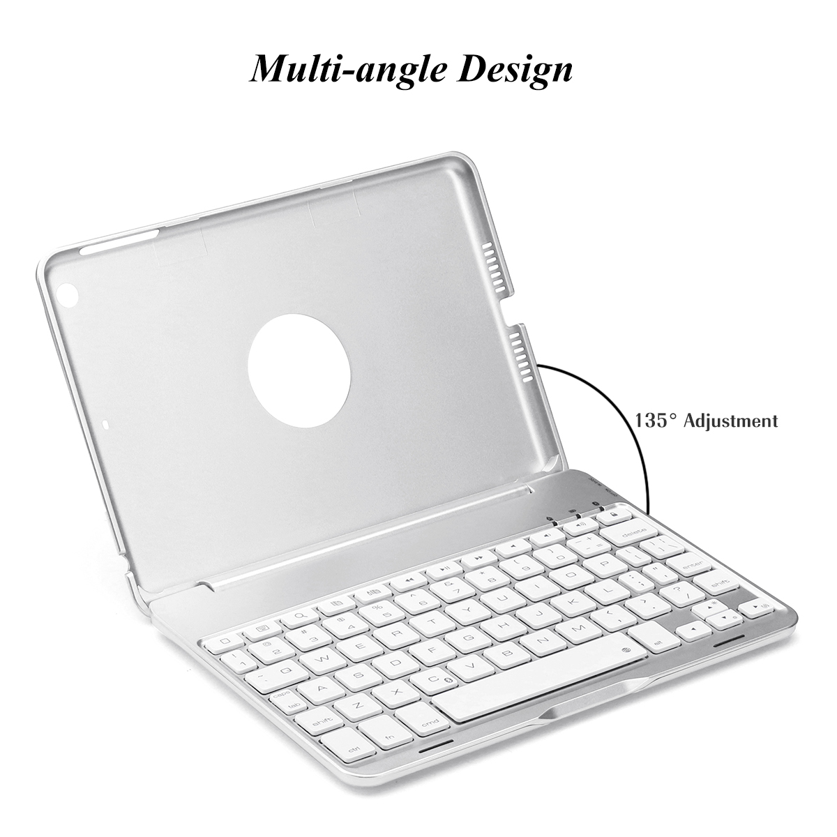 7 Colors Backlit Aluminum bluetooth Keyboard Kickstand Case For iPad Mini 2/iPad Mini 3 14