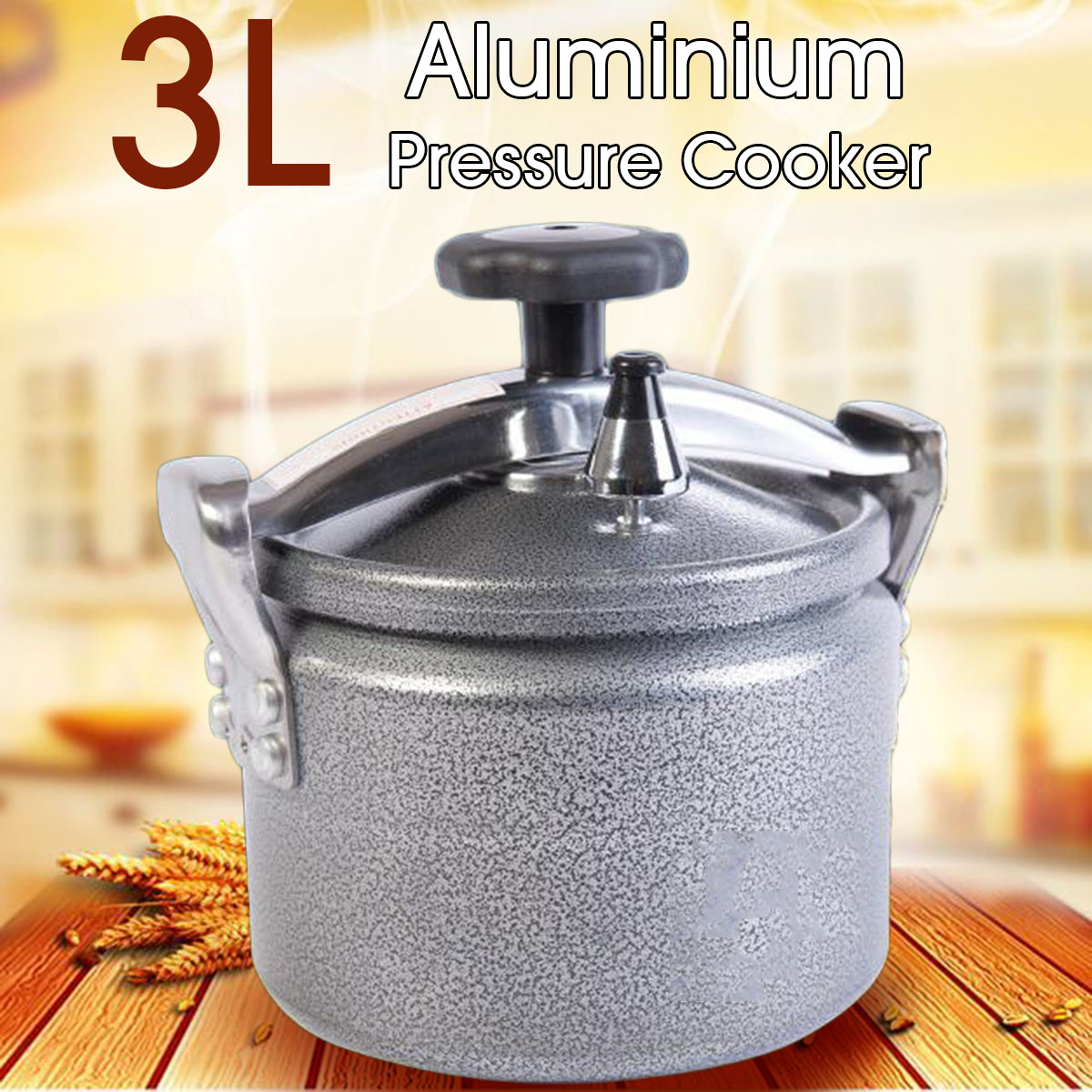Slkima 3L Portable Aluminium Pressure Rice Cooker Stovetop Cooking Pot Outdoor Camping 13