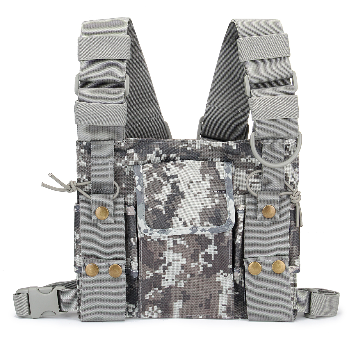 Find Radio Walkie Talkie Chest Pocket Harness Bag Backpack Holster Pouch Camouflage for Sale on Gipsybee.com with cryptocurrencies