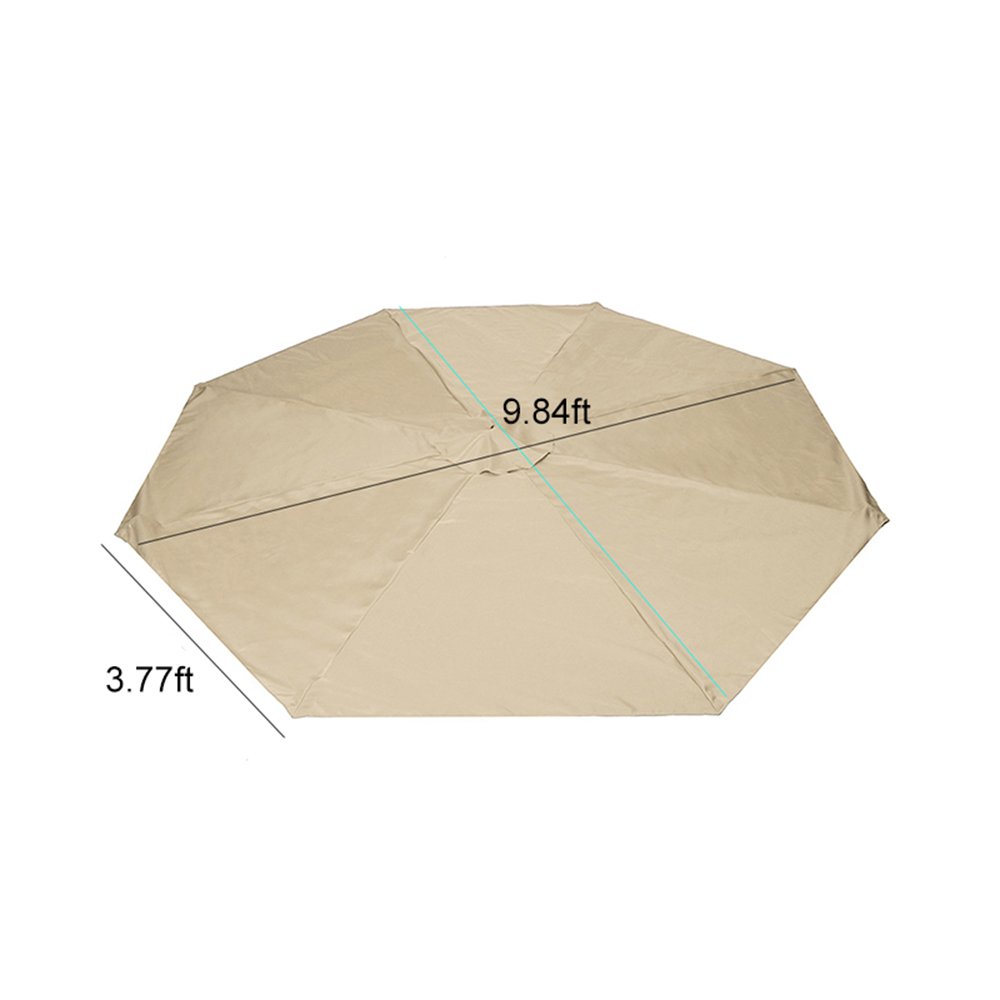GREATT OUTDOOR Umbrella Canopy Replacement Fabric Garden Parasol Roof For 8 Arm Sun Cover 6