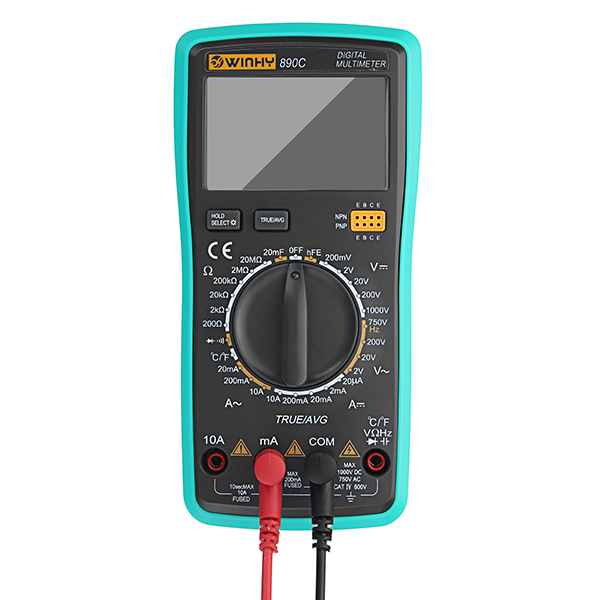 

WINHY 890C Digital True RMS 2000counts Multimeter Digital Meter AC/DC Current Voltage Frequency Resistance Temperature Tester ℃/℉