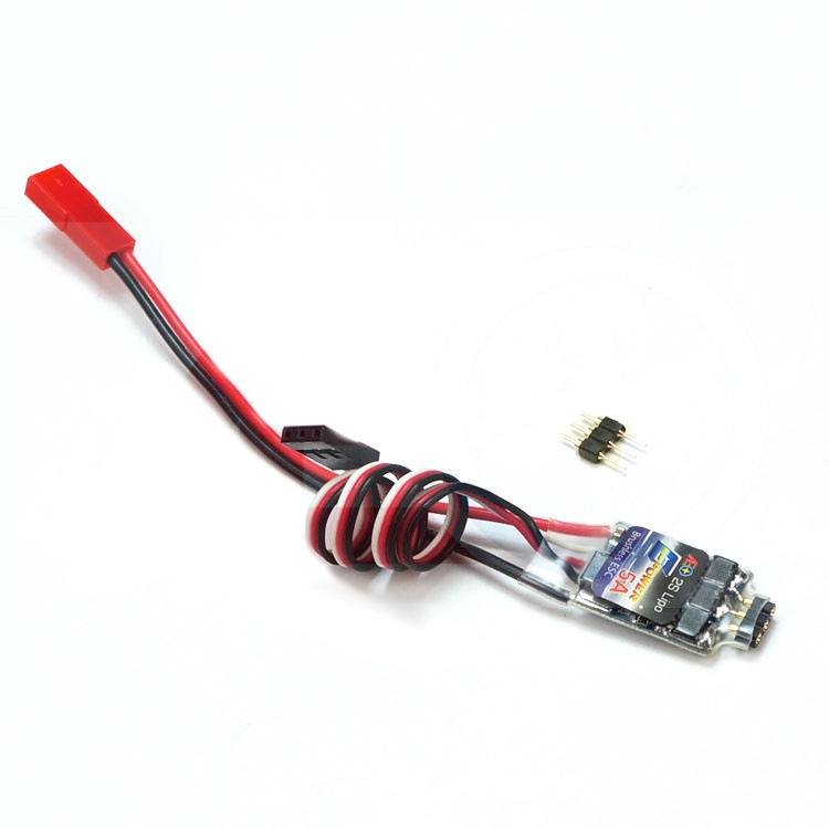 

AEORC E-Power BE002 Motor Speed Controller 5A Brushless ESC 2S with UBEC 2.54mm 3P Plug JST Connector for RC Airplane FPV Racing Drone