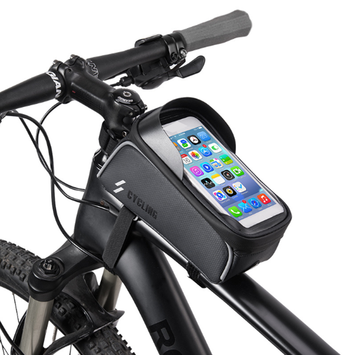 

BIKIGHT Передняя рама для велосипеда Трубка Сумка Водонепроницаемы Сенсорный экран 6,0 Телефон Чехол Велоспор