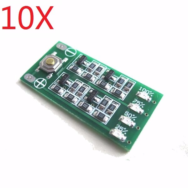 

10X 3S 11.1V 12V 12.6V Lipo Battery Level Power Display Indicator Board
