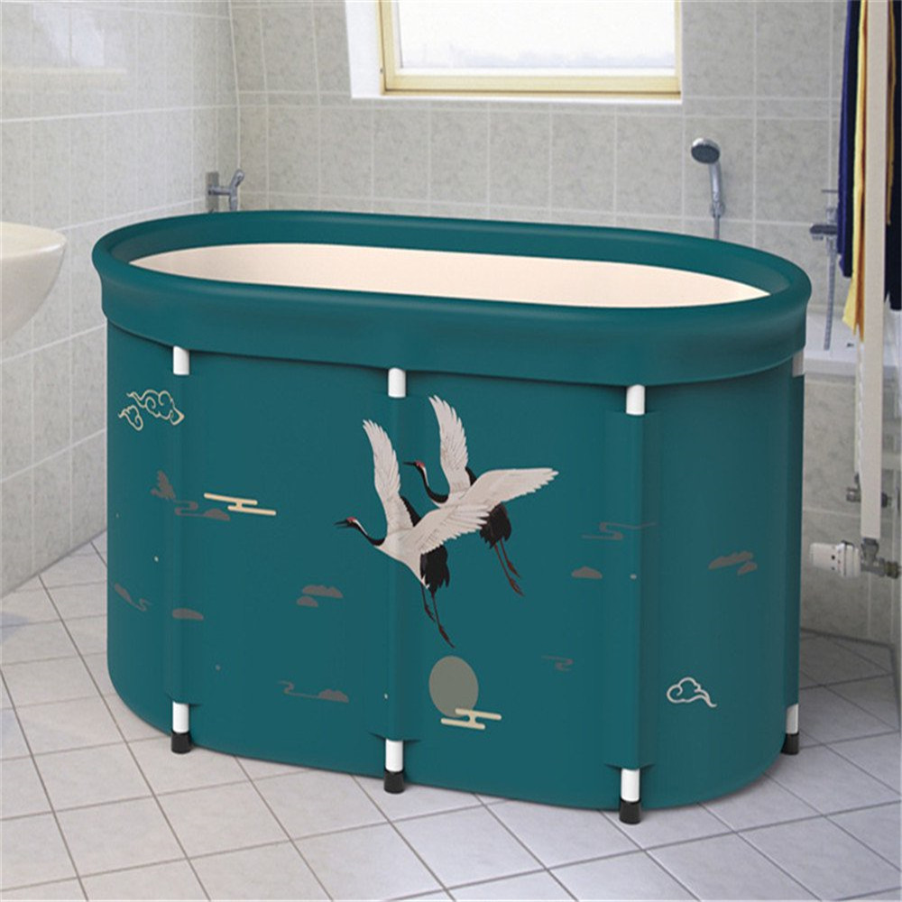 Portable Adult Thickened Folding Bathtub Household Large Bathtub Steaming Room Sauna Bath Barrel With Lid 7