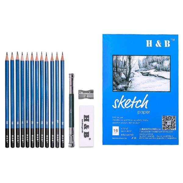 

H & B HB-TZ68 17 шт. / Компл. Набор для рисования карандашом для начинающих по дереву Инструмент Набор для художественно