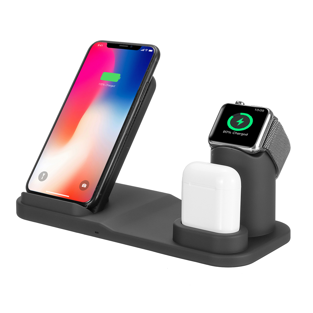 

Bakeey 3 in 1 10W QI Wireless Charger Fast Charging Stand For iPhone Samsung Xiaomi Huawei