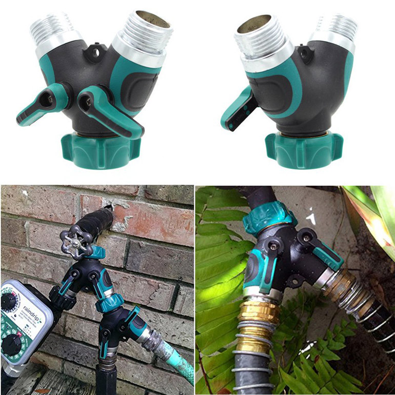2 way garden hose splitter