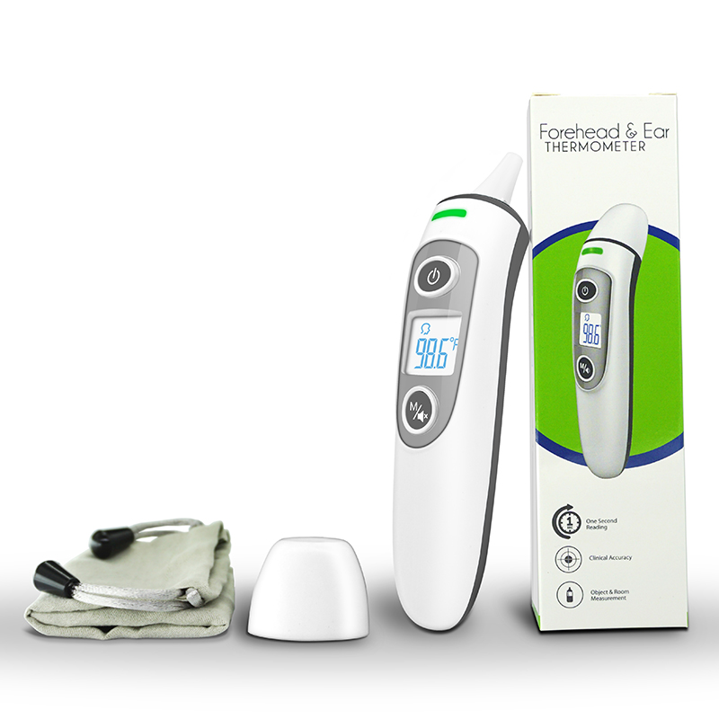 

Digital Infrared IR LCD Screen Thermometer Forehead and Ear Non-Contact Adult Body Fever alarm Temperatures Measurement