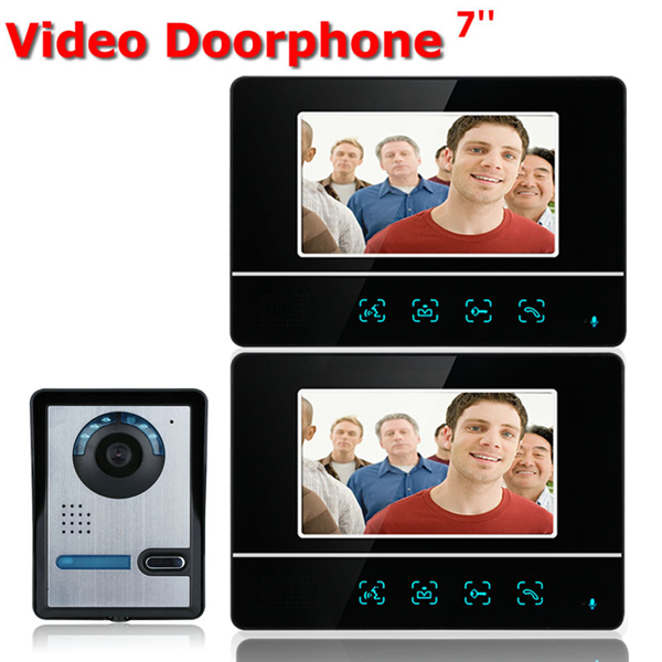 

Сенсорный экран ЖК-видео домофон проводной видео домофон 2 монитора дверной звонок SY811FA12 7 дюймов TFT Эннио