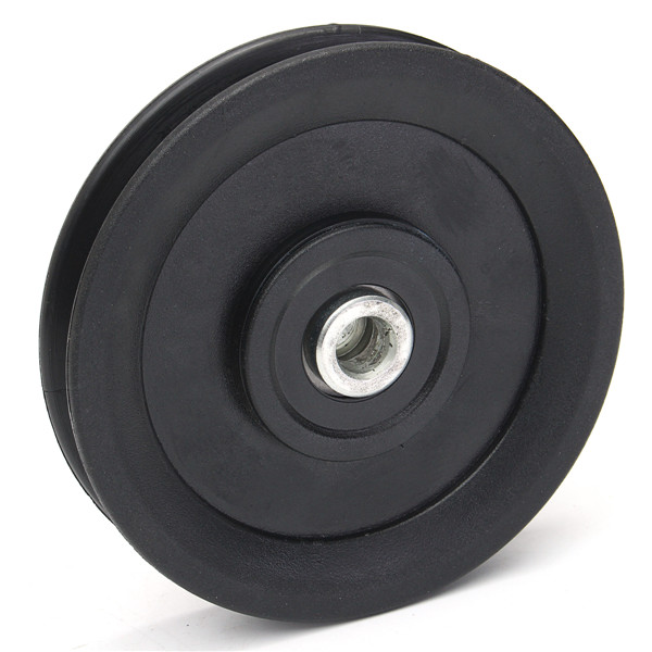 

4.5" Nylon Bearing Pulley Wheel 115mm Black Wheel Cable Gym Fitness Equipment Part