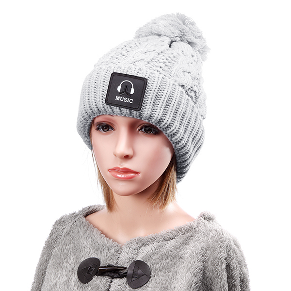 

Женщины шерсти вязание крючком вязание шляпа плюш подкладка мяч зима теплая плетеный лыжный шапочку колпачок
