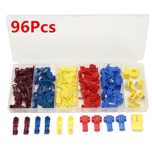 

96Pcs 22-12AWG Insulated 0.5-4.0mm² Quick Splice Wire Connector Crimp Terminals