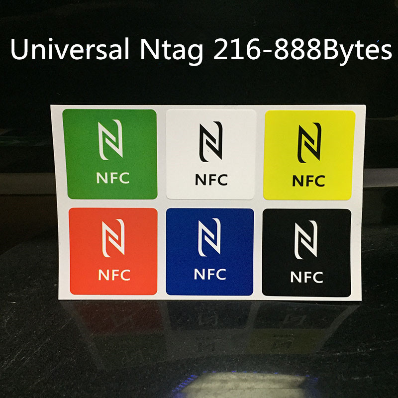 

(6 шт. / Лот) NFC Метки Наклейки Ntag216 13,56 МГц RFID Смарт-карта Карта памяти для всех карт NFC Android