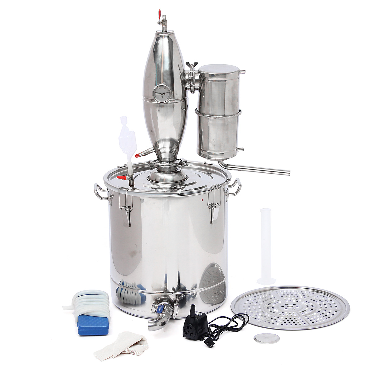 

Stainless Steel Alcohol Distiller Brew Kit Distillation Purifying Alcohol Brewing Making Alcohol Making Tools