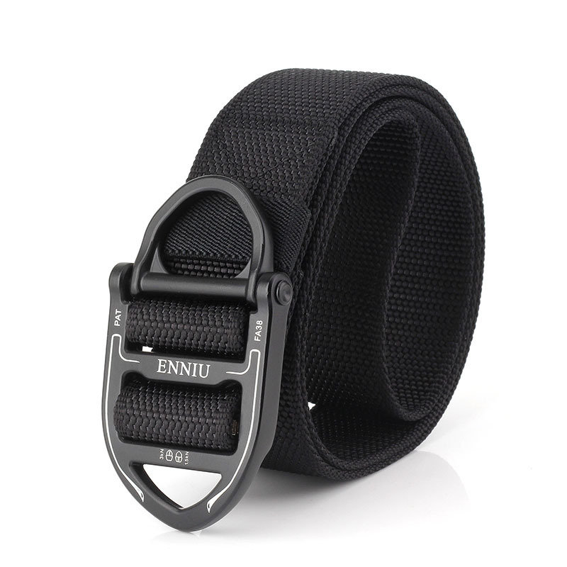 

125CM ENNIU Nylon Tactical Belt with Ring Buckle Outdoor Multi-Functional Waist Belt