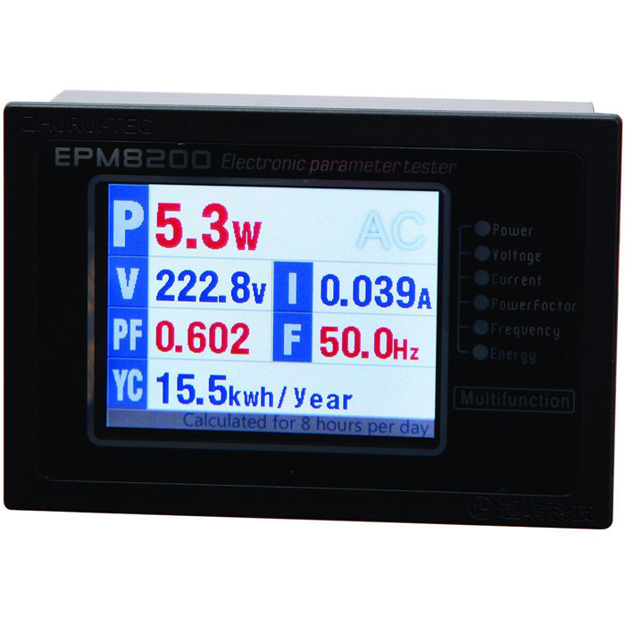 

EPM8200 Digital AC Watt Meter Energy Meter KWH Meter Voltage Current Power Factor Tester 1000W 4A