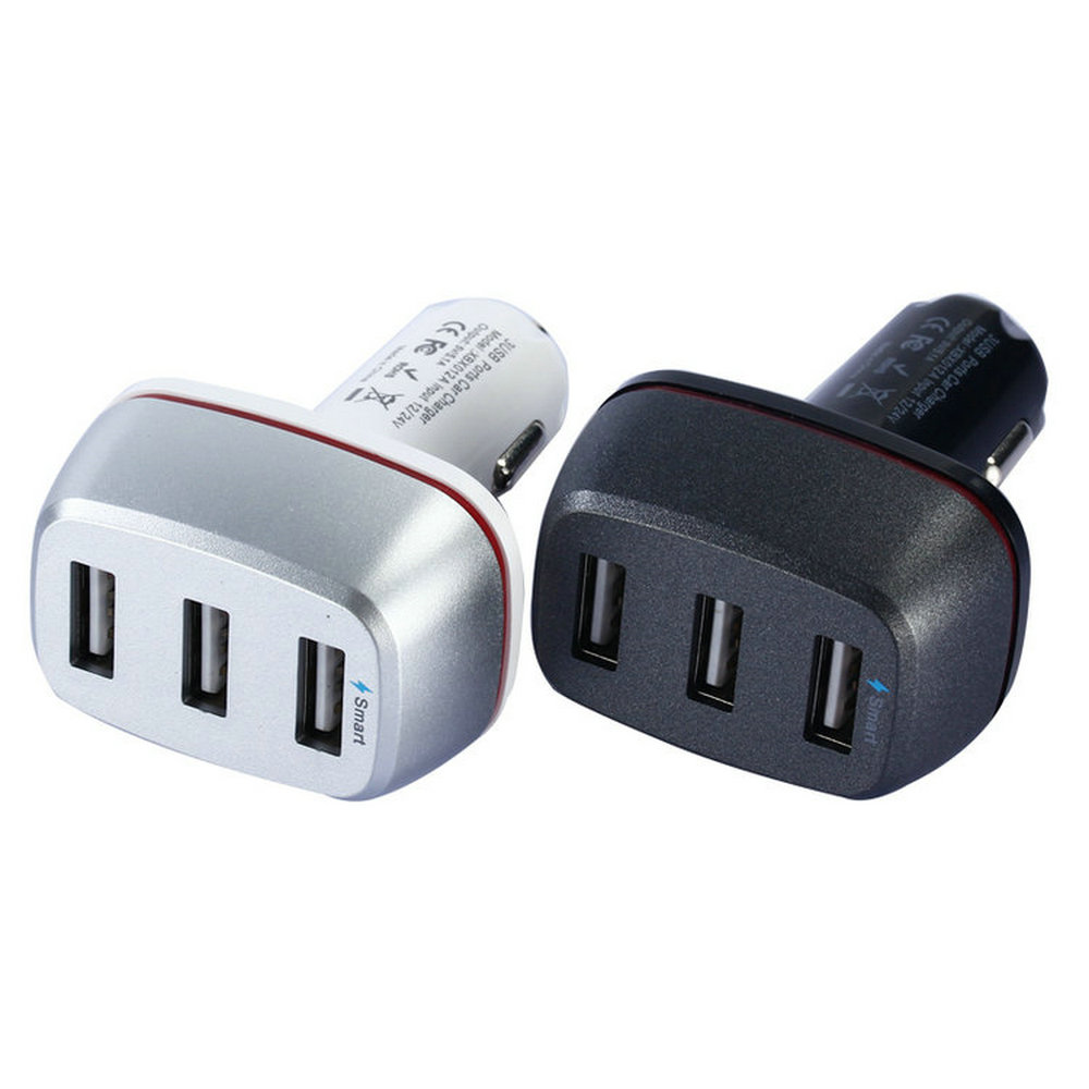

5.1A 25.5W 3 Port USB Car Charger With Power3S Technology for iPhone 8/X iPad
