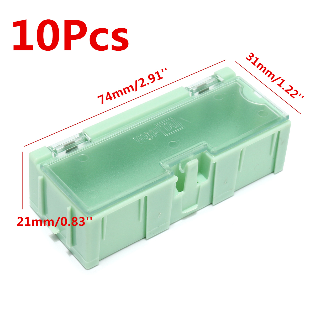 20pcs Green Black SMT SMD Kit Laboratory chip Components Screw Storage Box Case 