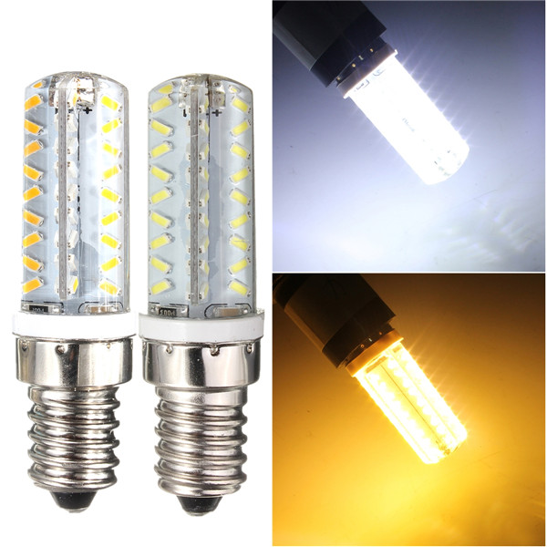 

E14 5W кремния 72 3014 SMD LED кукуруза лампа с регулируемой яркостью теплый чистый белый свет лампы 220В