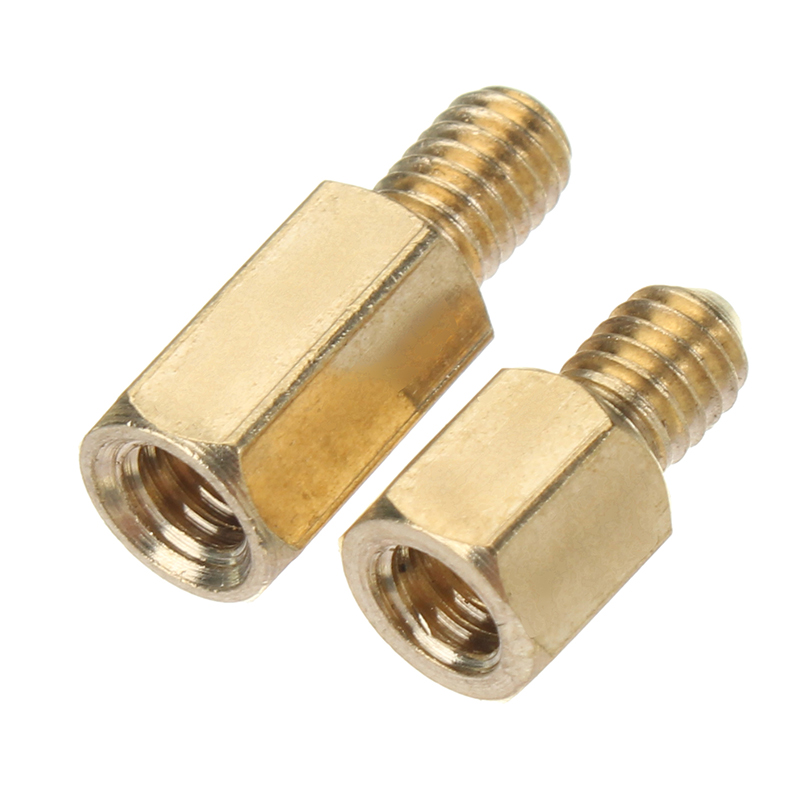 25 pcs New Brass Hex Stand-Off Pillars Male to Female 6mm 6mm M3 Good Quality 
