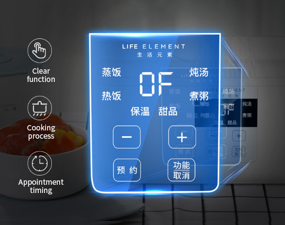 LIFE ELEMENT F15 Smart Timing Electric 300W Double Ceramic Lunch Box Insulation Rice Lunchbox 11