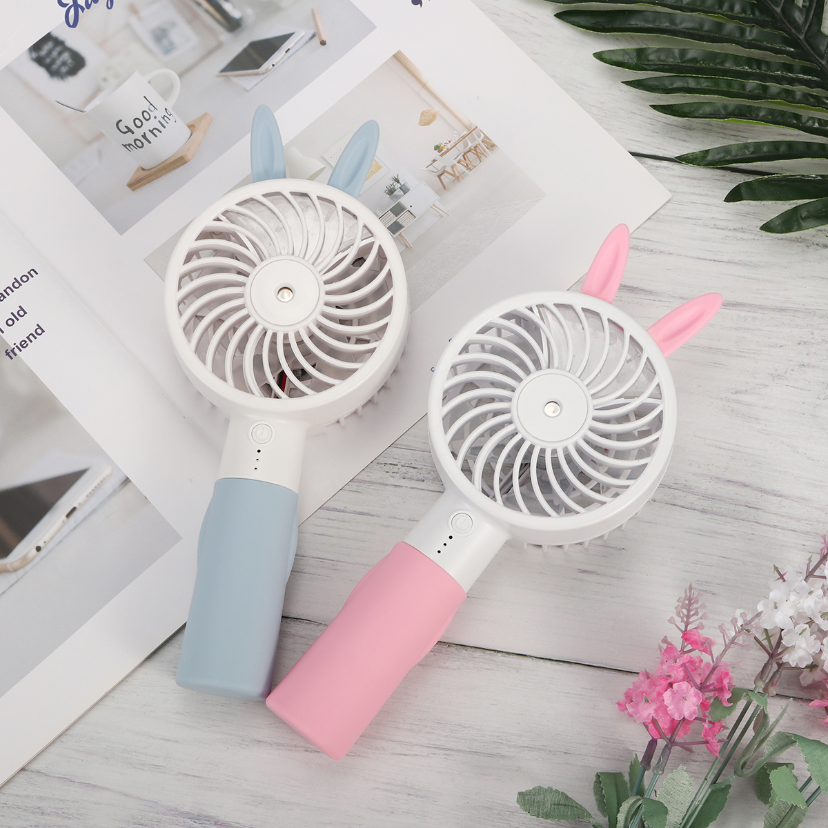 

Mini Portable Hand-held Cooling Fan Humidifier Misting Water Spray USB Air Conditioner