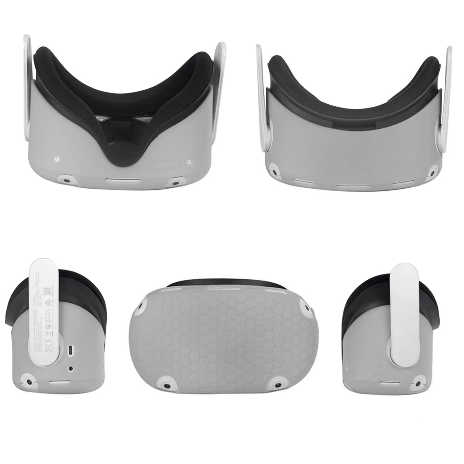 Find Hibloks Silicone Protective Cover Shell Case Helmet Protection Front Cover for Oculus Quest 2 VR Accessories Headset Head Cover Anti Scratches for Sale on Gipsybee.com