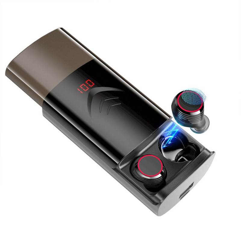 

T9 TWS Wireless bluetooth 5.0 Earphone Binaural Call Stereo Hi-Fi Earbuds Waterproof with 6000mAh Charging Case