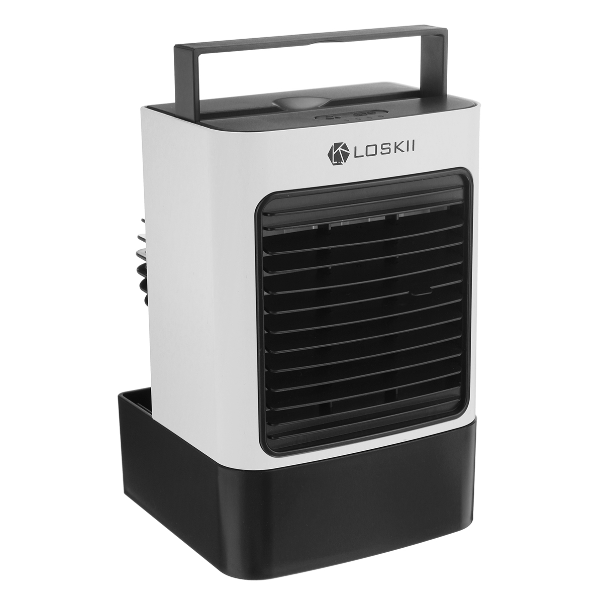 Find Loskii F830 Negative Ion Air Conditioner Air Cooler Desktop Electric Fan Two Blowing Modes Three Gear Wind Speeds with Night Light Low Noise for Home Office for Sale on Gipsybee.com with cryptocurrencies