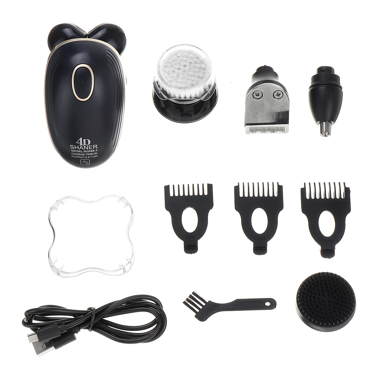 

5 в 1 5Head 4D электрические мужчины бритва лысая борода Бритва беспроводной Волосы Триммер Clipper Groomer USB аккумуля