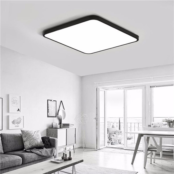 24SHOPZ 30W Modern Dimming LED Ceiling Light Surface Mount Lamp with Remote Control for Bedroom Bar