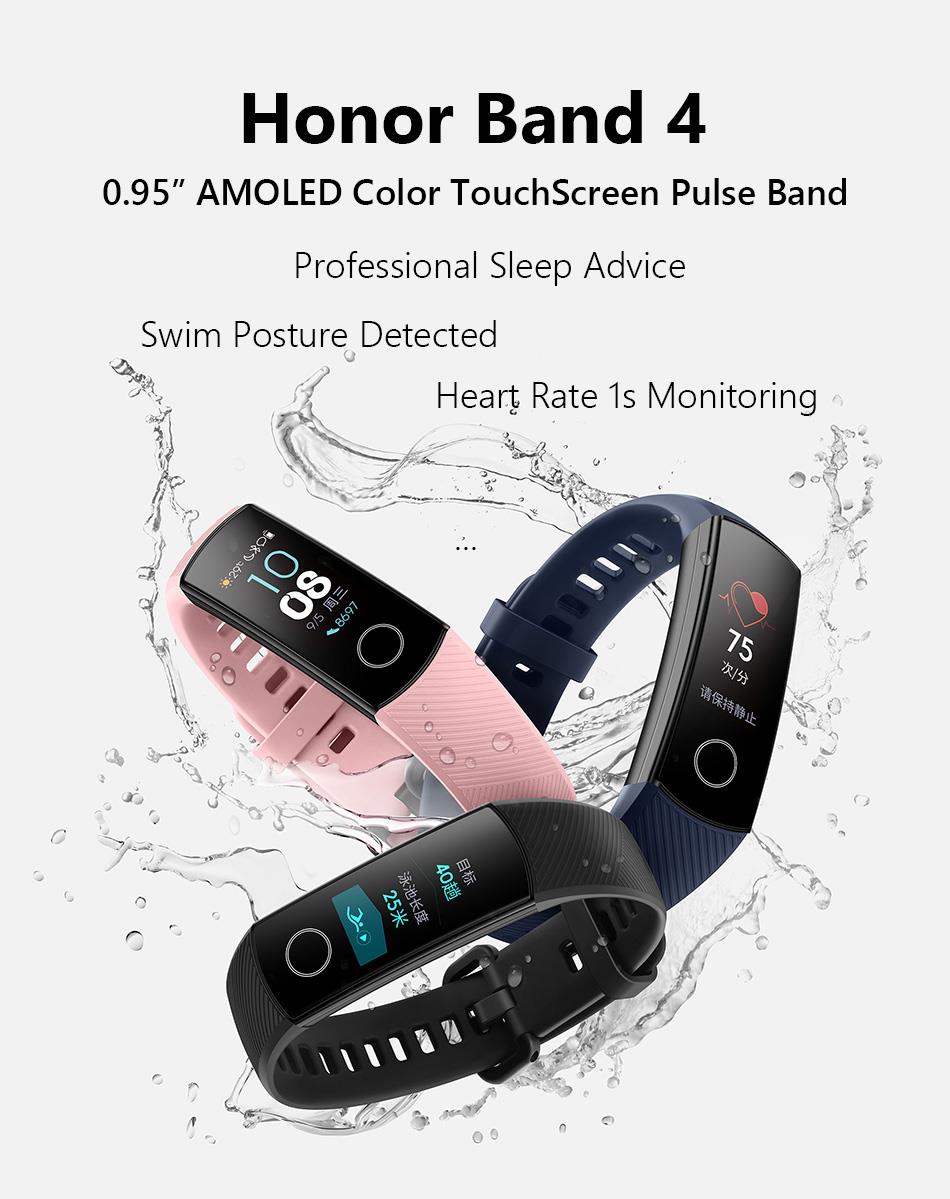 Huawei Honor Band 4 Smart-Armband 0.95'' Touchscreen Herzfrequenz-Schlafmonitor 