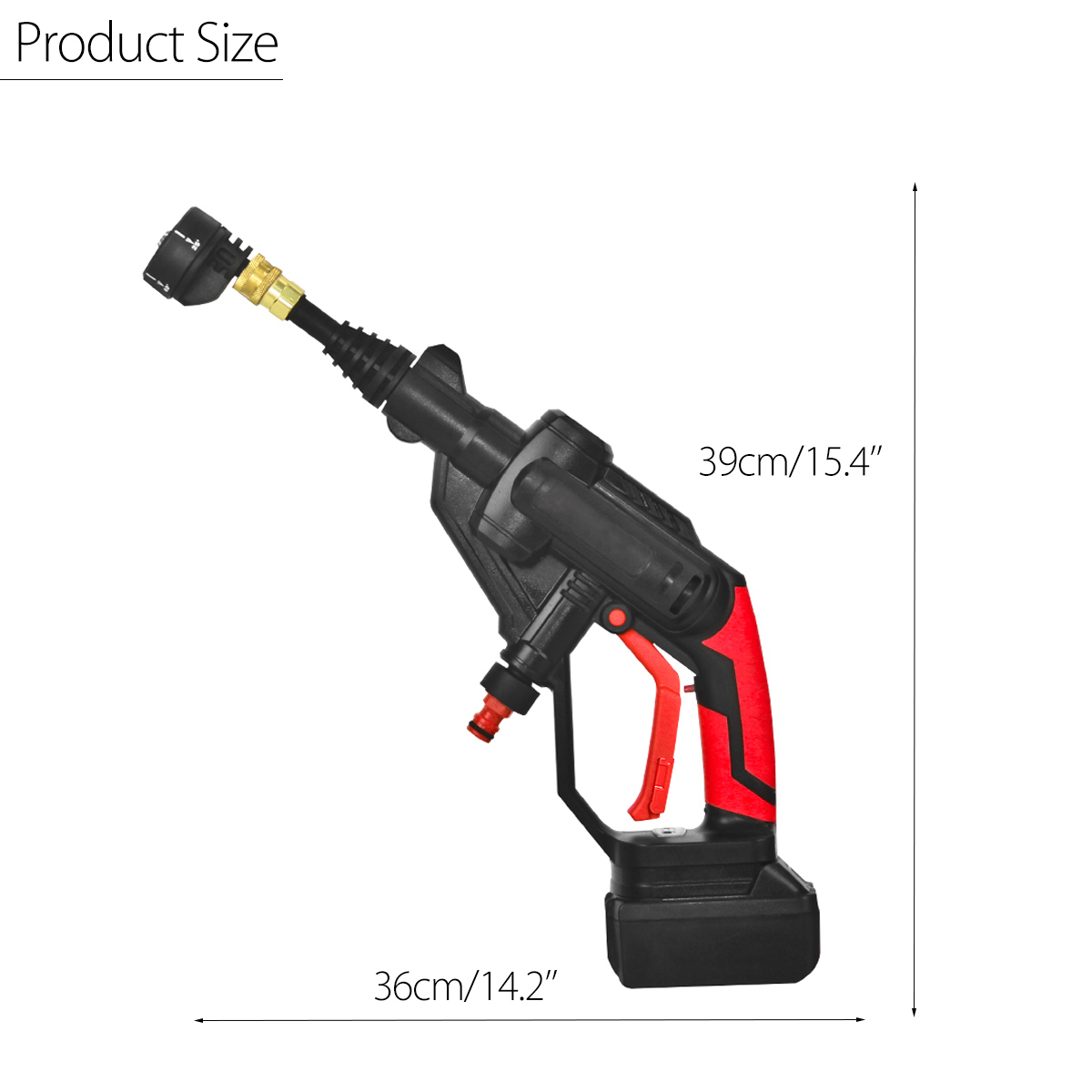 Multifunctional Cordless Pressure Cleaner Washer Gun Water Hose Nozzle Pump with Battery 22