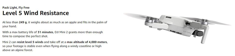 DJI Mavic Mini 2 10KM FPV with 4K Camera 3-Axis Gimbal 31mins Flight Time 249g Ultralight GPS RC Drone Quadcopter RTF 8