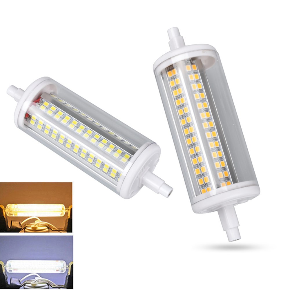 

AC85-265V 118MM Non-Dimmable 10W R7S 2835 78SMD Pure White Warm White LED Floodlight Corn Bulb