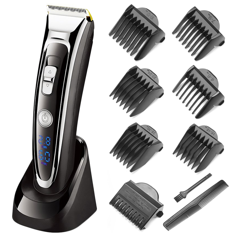 SURKER Rechargeable Hair Clipper Trimmer Beard Shaver Cordless Washable LED Display Ceramic Blade от Banggood WW