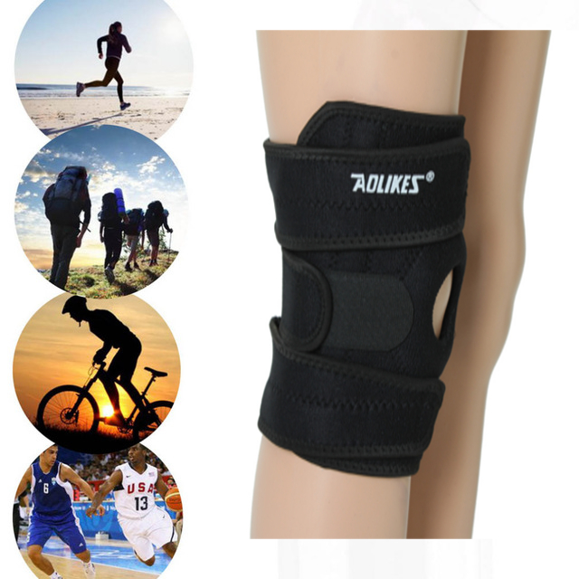 

AOLIKES Adjustable Sports Training Elastic Knee Support Brace Knee Pad Safety Guard Strap