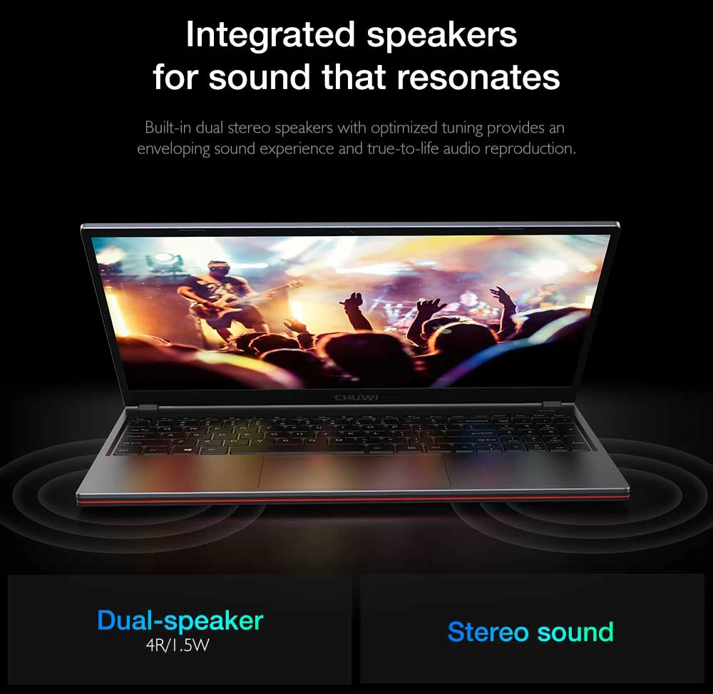 CHUWI CoreBook X Pro haut parleur
