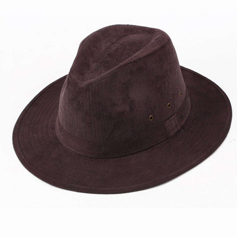 

Men Winter Warm Cotton Wide Brimmed Top Hat Fedora Hat