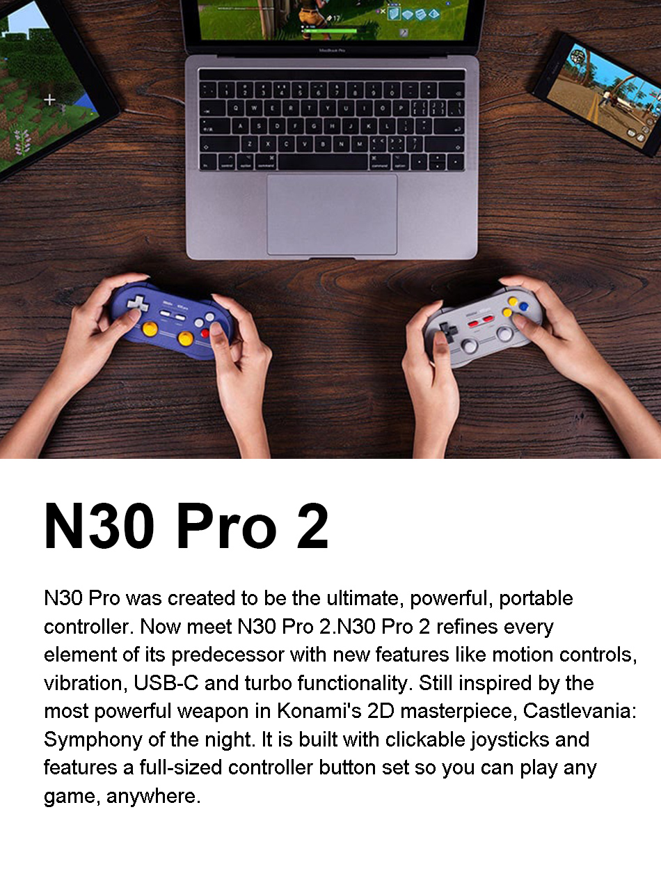 8Bitdo N30 Pro2 Wireless bluetooth Controller Gamepad for Nintendo Switch Windows for MacOS Android for Raspberry PI 27