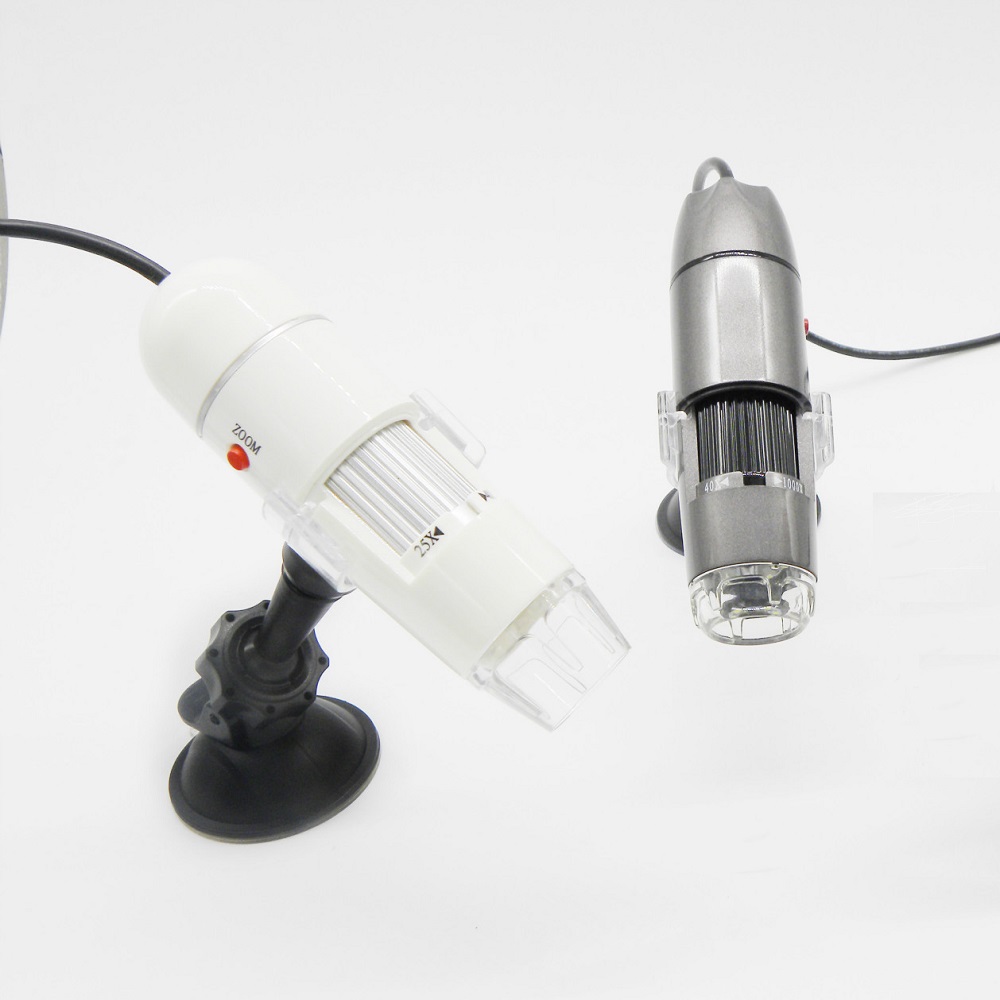 

2шт DANIU Белый и серый Новый USB 8 LED 500X 2MP цифровой микроскоп Эндоскопический луп Video камера с подставкой для всасывания