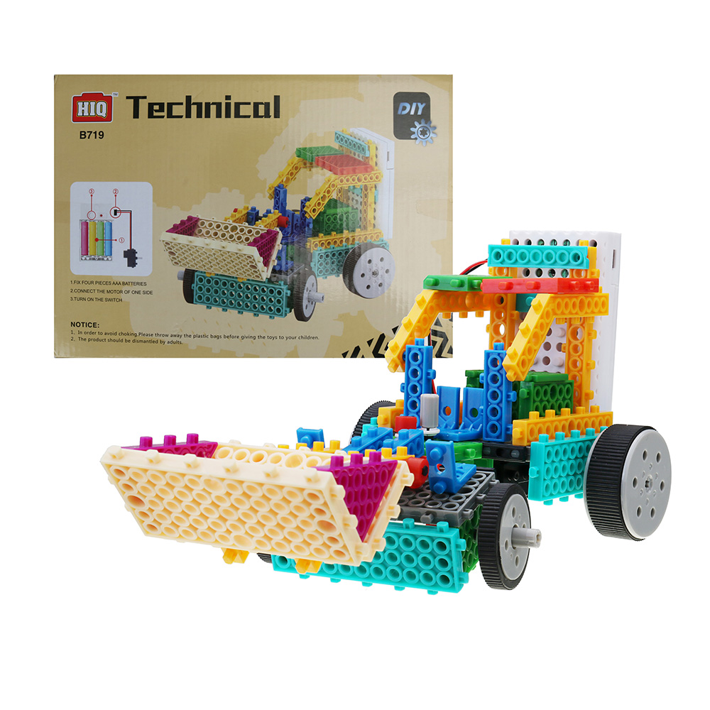 

HIQ B719 Bulldozer Electric Block Truck 75PCS Blocks Toys Building Educational Bricks