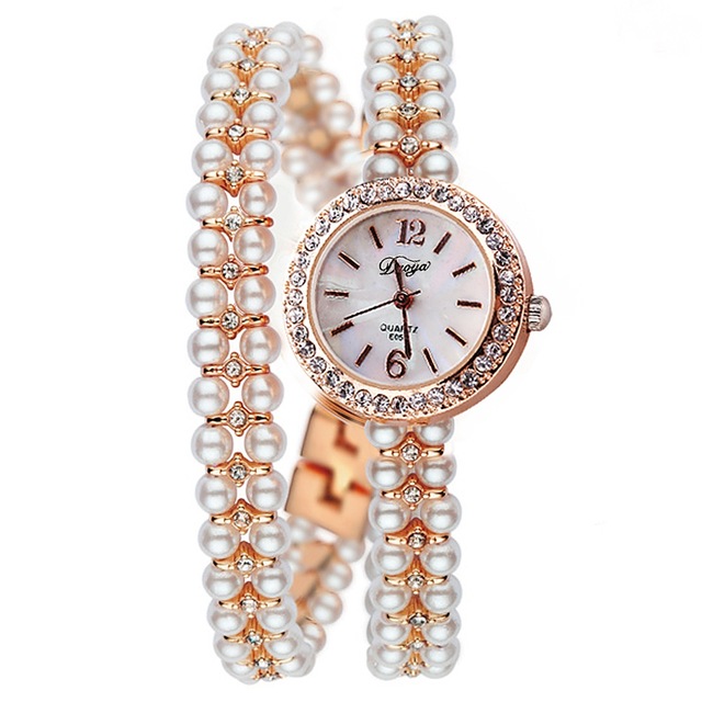 

DUOYA XR1304 Pearls Ultra Thin Strap Bracelet Watch