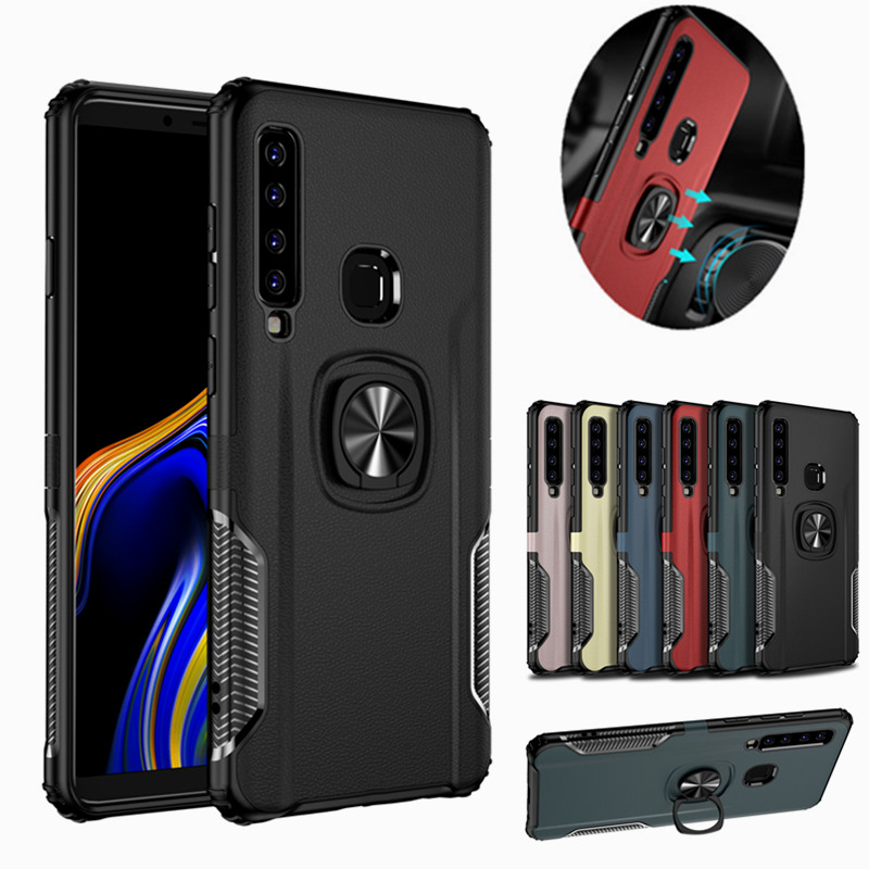 

Bakeey Protective Case For Samsung Galaxy A9 2018 Ring Grip Bracket Magnetic Adsorption Back Cover