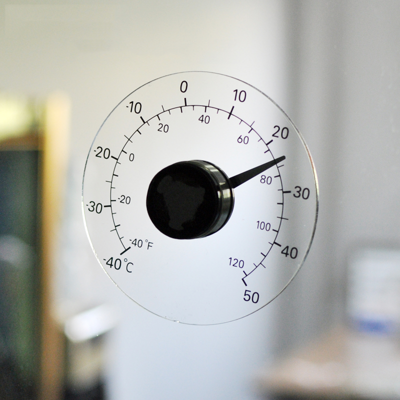 

На открытом воздухе Бытовой по Цельсию Аналоговый Термометр Прозрачный измеритель температуры Измеритель температуры Стекло Прилипание